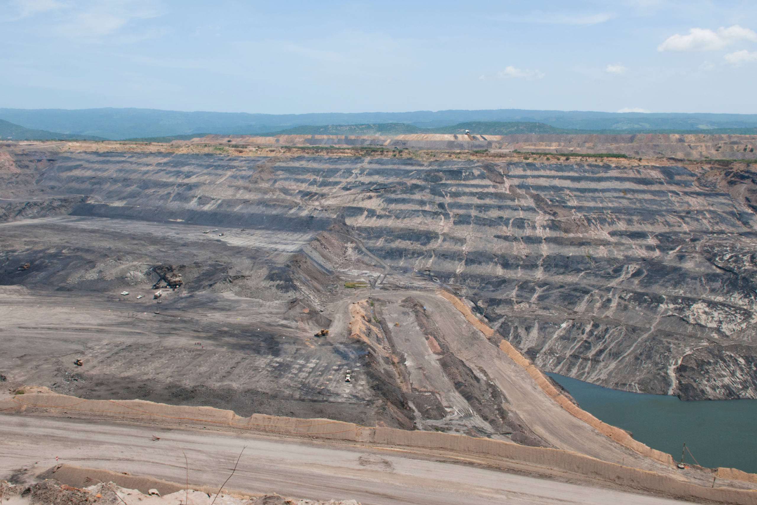 Landschaft rund um eine Kohlemine in La Guajira im Norden Kolumbiens.