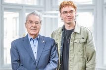 Heinz Fischer, ehemaliger Nundespräsident, und Matthias Hauer, Landes- und Bundesjugendsekretär der ÖGJ.